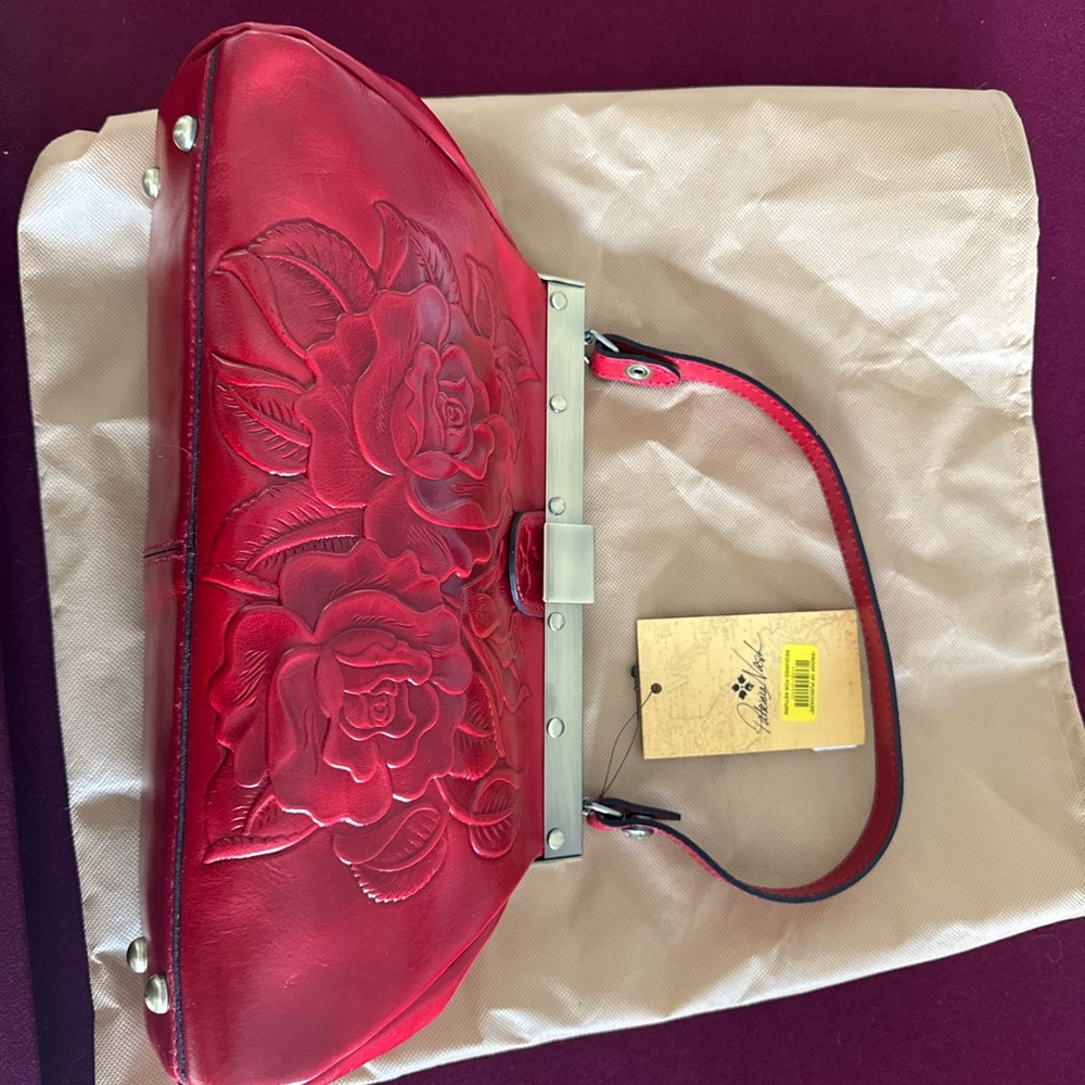 Patricia Nash Red Embossed Shoulder bag